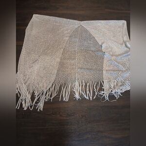 Chic Cream Fringe Tunic Top